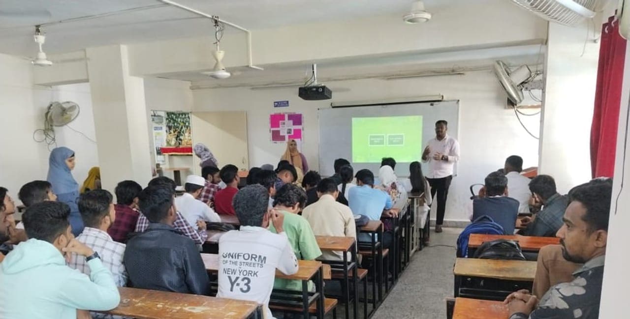 Students in an FCC classroom during a career guidance session