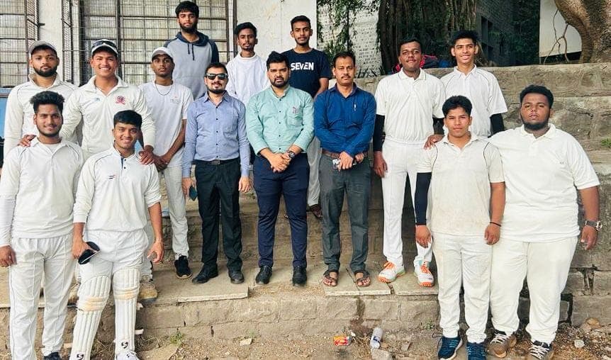 The FCC college cricket team with staff